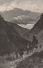 Ascent of Ben Lomond. New Zealand 1888 old antique vintage print picture