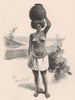 Native girl carrying water. Pacific Islands 1888 old antique print picture
