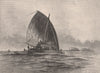Thakambau's Canoe. FIJI 1888 old antique vintage print picture