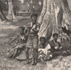 A Cannibal Family. Pacific Islands 1888 old antique vintage print picture