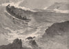 Landing through the Surf, NORFOLK ISLAND. Pacific Islands 1888 old print