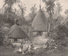 Native village, New Caledonia. Melanesia 1888 old antique print picture