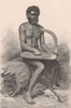 Australian Aboriginal. Australia 1888 old antique vintage print picture