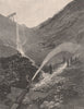 Hydraulic mining, NEW ZEALAND 1888 old antique vintage print picture