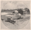 Wool loading. Australia 1888 old antique vintage print picture