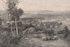 ERCILDOUNE sheep station, Victoria. Australia 1888 old antique print picture
