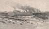 Railway Station, REDFERN. New South Wales. Australia 1888 old antique print