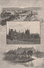 Universities of Adelaide, Sydney, and Melbourne. Australia 1888 old print