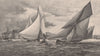 Yachting in Sydney Harbour. New South Wales. Australia 1888 old antique print