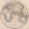 EASTERN HEMISPHERE. New Holland Siam Nubia Hindoostan Persia. JOHNSON 1850 map