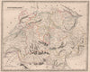 SWITZERLAND. Geneva shown as exclave within Sardinian states. JOHNSON 1850 map