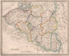 BELGIUM/Luxemburg. County of Hainault.Principality of Stavelo. JOHNSON 1850 map