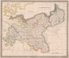 PRUSSIA. Provinces. Pomerania Saxony Silesia Brandenburg. JOHNSON 1850 old map