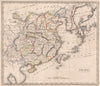CHINA provinces. Corea/Korea. Formosa/Taiwan. Original colour. JOHNSON 1850 map