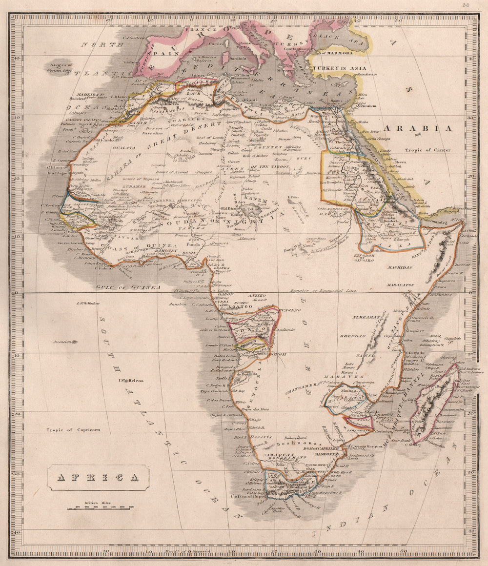 AFRICA. Pre-colonial. Tribes. Mocaranga Sabia Cape Colony . JOHNSON 1850 map