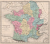 GAULES. Gaul/Roman France. Provinces. Aquitania Lugdunensis. LE VASSEUR 1876 map