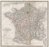 FRANCE RAILWAYS showing companies/Cies. Chemins de fer. LE VASSEUR 1876 map