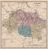 ALLIER department showing resources & minerals. LE VASSEUR 1876 old map