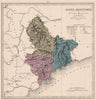 ALPES-MARITIMES department showing resources & minerals. LE VASSEUR 1876 map