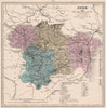 AUDE department. Battlefields/dates, resources & minerals. LE VASSEUR 1876 map