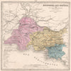 BOUCHES-DU-RHÔNE department showing resources & minerals. LE VASSEUR 1876 map
