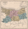 CALVADOS department showing resources & minerals. LE VASSEUR 1876 old map