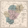 CHARENTE department. Battlefields/dates resources minerals. LE VASSEUR 1876 map