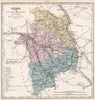 CHER department showing resources & minerals. LE VASSEUR 1876 old antique map