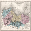 CÔTES-DU-NORD/-d'Armor department.Battles resources minerals.LE VASSEUR 1876 map