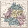 DORDOGNE department showing resources & minerals. LE VASSEUR 1876 old map