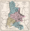 DRÔME department showing resources & minerals. LE VASSEUR 1876 old antique map