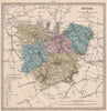 EURE department. Battlefields/dates, resources & minerals. LE VASSEUR 1876 map