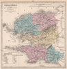FINISTÈRE department. Battlefields/dates resources minerals. LE VASSEUR 1876 map