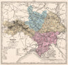 GARD department showing resources & minerals. LE VASSEUR 1876 old antique map
