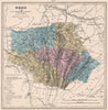 GERS department showing resources & minerals. LE VASSEUR 1876 old antique map
