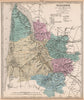 GIRONDE department showing resources & minerals. LE VASSEUR 1876 old map