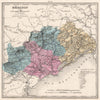 HÉRAULT department showing resources & minerals. LE VASSEUR 1876 old map