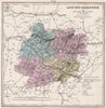 LOT-ET-GARONNE department showing resources & minerals. LE VASSEUR 1876 map
