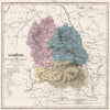 LOZÈRE department showing resources & minerals. LE VASSEUR 1876 old map