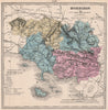 MORBIHAN department. Battlefields/dates resources minerals. LE VASSEUR 1876 map