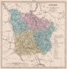 NIÈVRE department. Battlefields/dates, resources & minerals. LE VASSEUR 1876 map