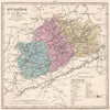 HAUTE-SAÔNE department showing resources & minerals. LE VASSEUR 1876 old map