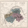 HAUTE-SAVOIE department showing resources & minerals. LE VASSEUR 1876 old map