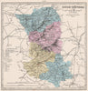 DEUX-SÈVRES department. Battles/dates, resources & minerals. LE VASSEUR 1876 map