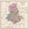 HAUTE-VIENNE department showing resources & minerals. LE VASSEUR 1876 old map