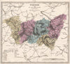 VOSGES department. Battlefields/dates, resources & minerals. LE VASSEUR 1876 map