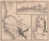 SENEGAL GABON CÔTE D'IVOIRE. Ivory Coast. Grand Bassam Dabou Assinie 1876 map