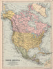 NORTH AMERICA. Political. States. Athabasca Keewatin Assiniboia. BACON 1903 map