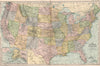 USA RAILROADS. United States. Railways & steamship routes. BACON 1903 old map