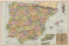 IBERIA Spain Portugal. Battles/dates. Gibraltar Lisbon Madrid. BACON 1903 map